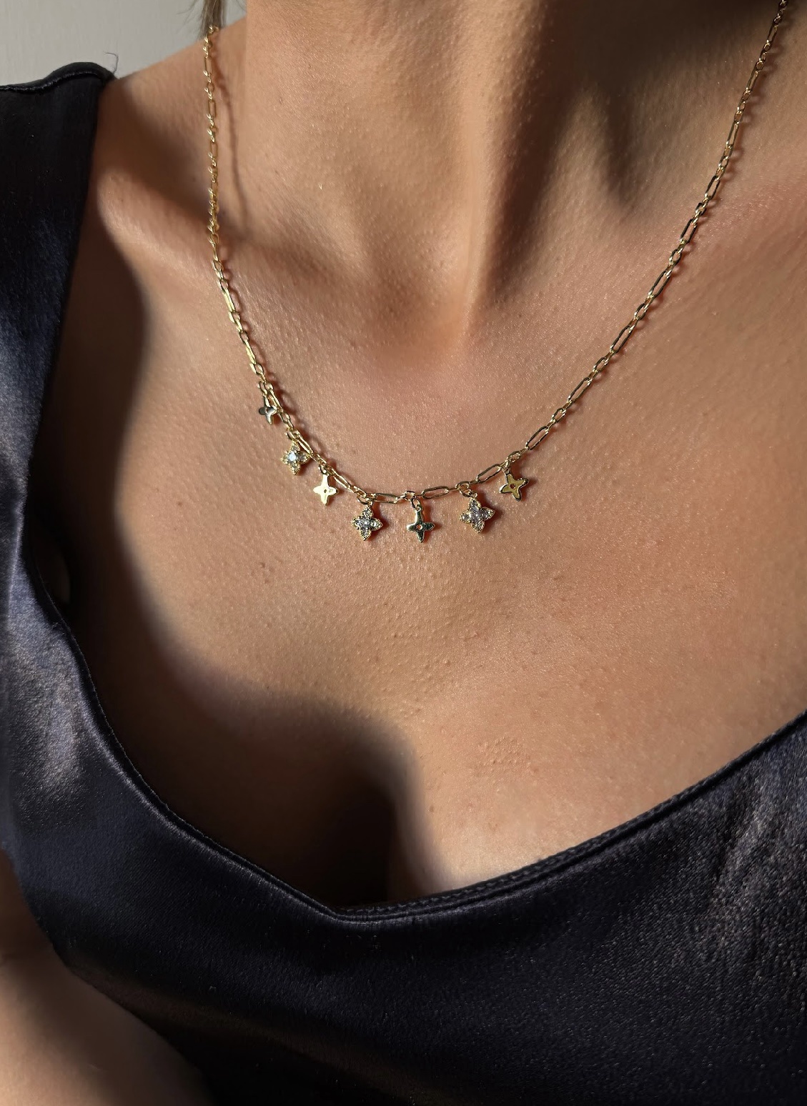 screenshot-29 14K Gold Vip Yonca Charm Kolye - Görsel 1