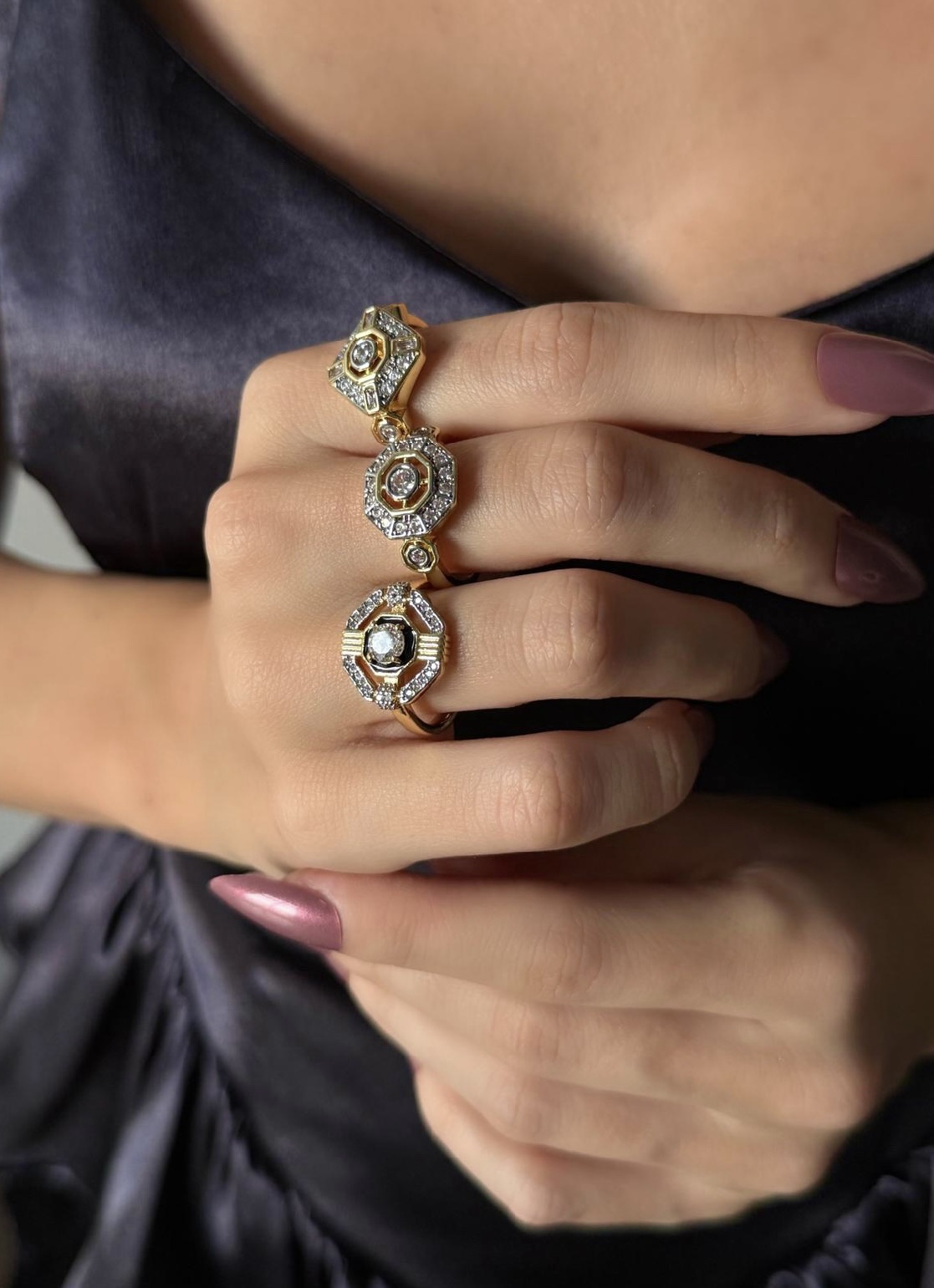 screenshot-48 Vintage Taşlı Gold Ayarlanabilir Yüzük - Görsel 1