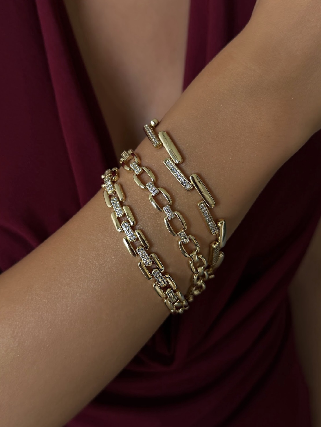 screenshot-152 14K Taşlı Kare Bileklik - Görsel 1